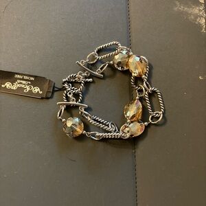 Scroll Circles Chain Bracelet Nickel Free color Gold/Silver NWT